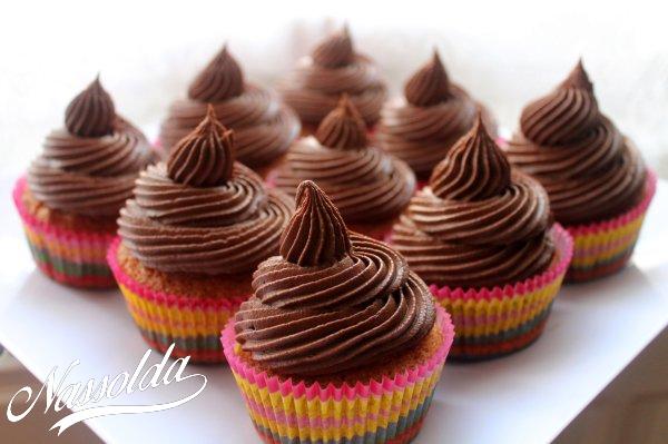 Vaníliás muffin, csokis sipkával